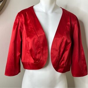 Torrid Red Satin Bolero Jacket Size 1
